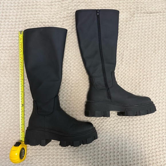 ASOS Carla Wide Calf Chunky Sole Tall Knee Boots - Picture 5 of 10